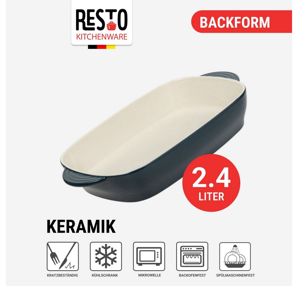RESTO Kitchenware Backform Fornax, Auflaufform, Lasagneform, Ofenform, spülmaschinengeeignet, (1-tlg), rechteckig, für Kuchen, Lasagne, Brownie – Bild 5 von 5