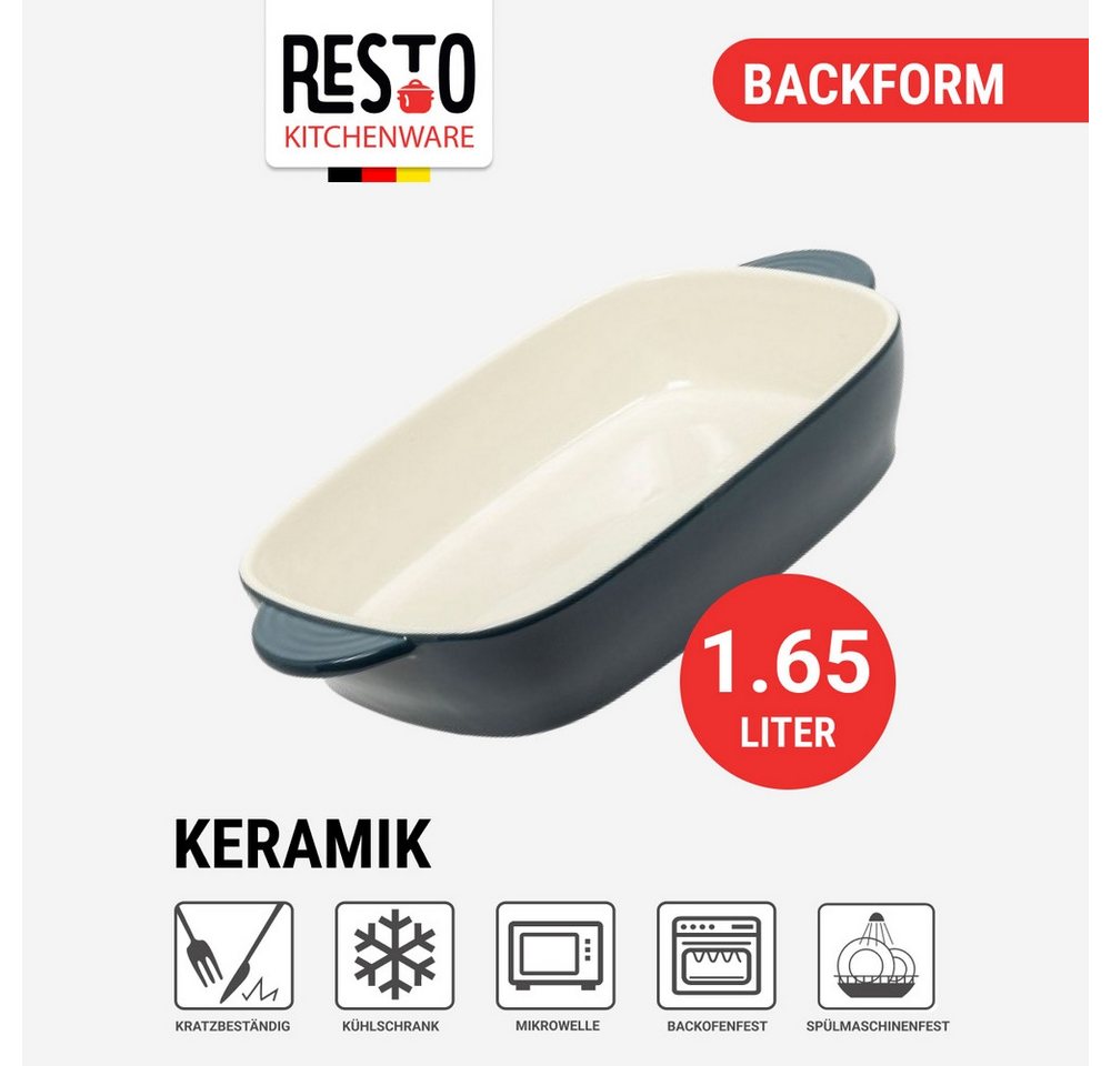 RESTO Kitchenware Backform Fornax, Auflaufform, Lasagneform, Ofenform, spülmaschinengeeignet, (1-tlg), rechteckig, für Kuchen, Lasagne, Brownie – Bild 5 von 5