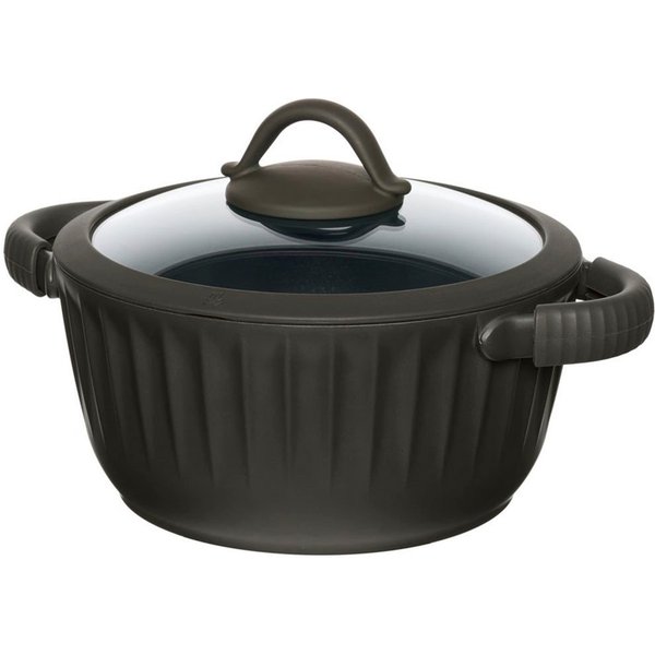 RESTO Kitchenware Bratentopf Ascella, Schmortopf antihaftbeschichtet und spülmaschinenfest, Aluminiumguss (2-tlg), Geeignet für alle Herdarten, auch Induktion,