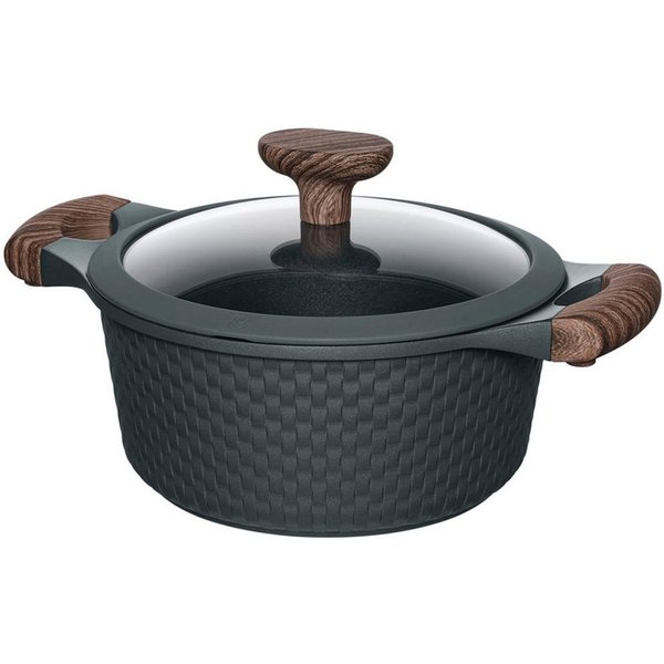 RESTO Kitchenware Bratentopf Ran, Kochtopf antihaftbeschichtet und spülmaschinenfest, Aluminiumguss (2-tlg), Geeignet für alle Herdarten, auch Induktion, im Ges