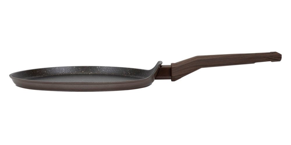 RESTO Kitchenware Crêpepfanne Carina, Pfannkuchenpfanne mit holzähnlichem Soft-Touch-Griff, Aluminium (1-tlg), mit Marmor-Antihaftbeschichtung, 4-lagig, für all – Bild 2 von 5