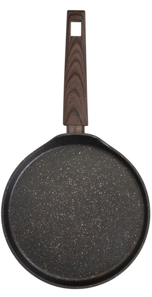 RESTO Kitchenware Crêpepfanne Carina, Pfannkuchenpfanne mit holzähnlichem Soft-Touch-Griff, Aluminium (1-tlg), mit Marmor-Antihaftbeschichtung, 4-lagig, für all – Bild 3 von 5