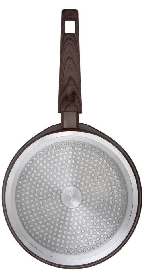 RESTO Kitchenware Crêpepfanne Carina, Pfannkuchenpfanne mit holzähnlichem Soft-Touch-Griff, Aluminium (1-tlg), mit Marmor-Antihaftbeschichtung, 4-lagig, für all – Bild 4 von 5