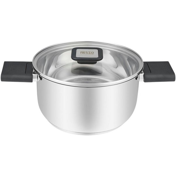 RESTO Kitchenware Kochtopf Anser, energiesparend und spülmaschinenfest, im Geschenkkarton, Edelstahl 18/10 (2-tlg), Geeignet für alle Herdarten, auch Induktion,