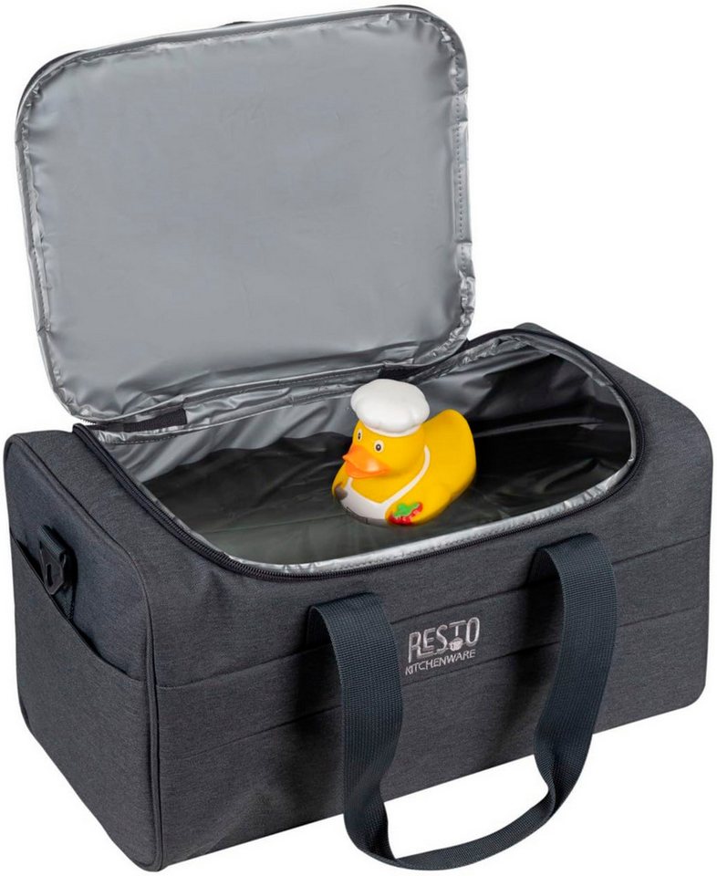 RESTO Kitchenware Kühltasche Felis Große Lunchtasche faltbar, sportl. Picknicktasche Thermotasche, 14 l, Hermetische Sporttasche, verstellbarer Schultergurt wei – Bild 5 von 5