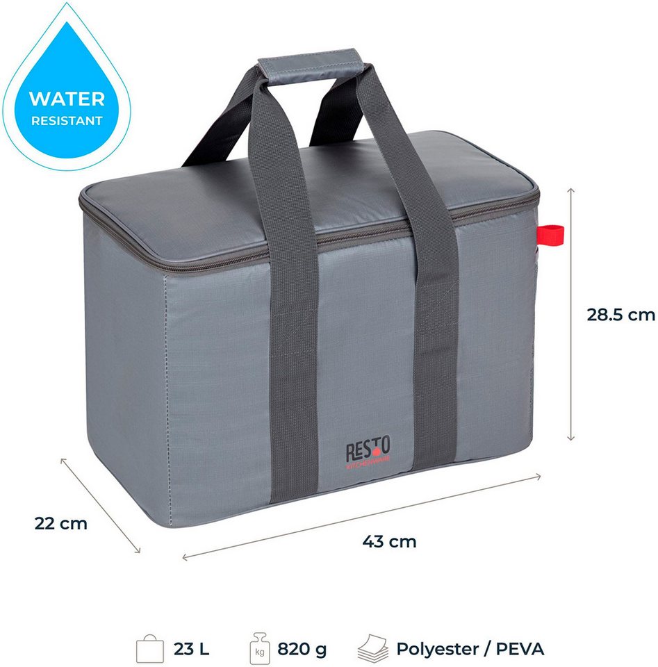 RESTO Kitchenware Kühltasche Polis faltbare Picknicktasche Lunchtasche Thermotasche Isoliertasche, 23 l, Witterungsbeständig und absolut auslaufsicher – Bild 3 von 5