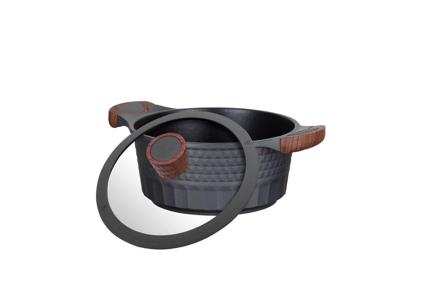 RESTO Kitchenware Topf-Set CAPELLA - Einzigartiges Design mit 3D-Effekt, antihaftbeschichtet, Aluminiumguss (Set, 5-tlg., 1x Soßentopf Ø 16 cm, 1x Kochtopf Ø 20 – Bild 5 von 5