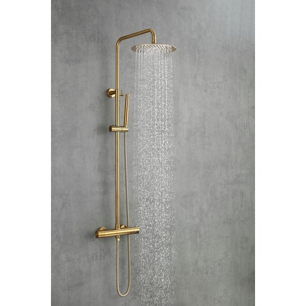 Øresund Duschsystem Sanddorn, Höhe 135 cm, 1 Strahlart(en), Set, Überkopfbrause, Regendusche Wellnessdusche in verschiedenen Farben
