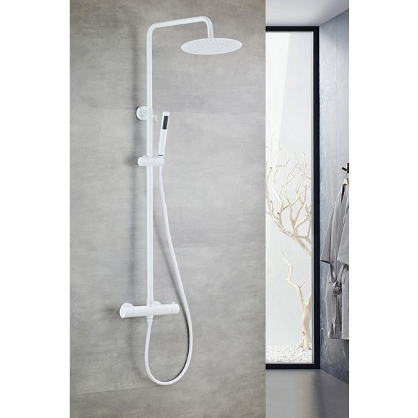 Øresund Duschsystem Sanddorn, Höhe 135 cm, 1 Strahlart(en), Set, Überkopfbrause, Regendusche Wellnessdusche in verschiedenen Farben