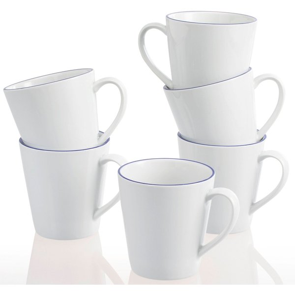 Retsch Arzberg Becher Heike Blaurand, 6-tlg., Porzellan, 6-teilig, Made in Germany