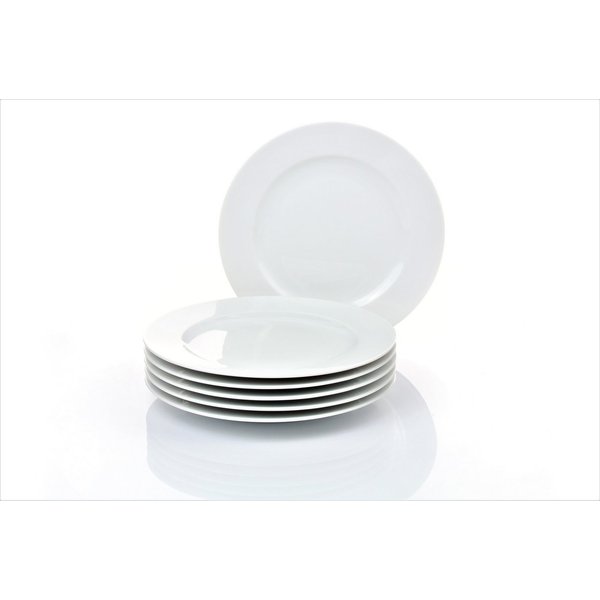 Retsch Arzberg Frühstücksteller Teller Set, HEIKE WEISS, Dessert- & Kuchenteller 19 cm, Porzellan, (6 St), klassisch runder Frühstücksteller für jeden Anlass, s