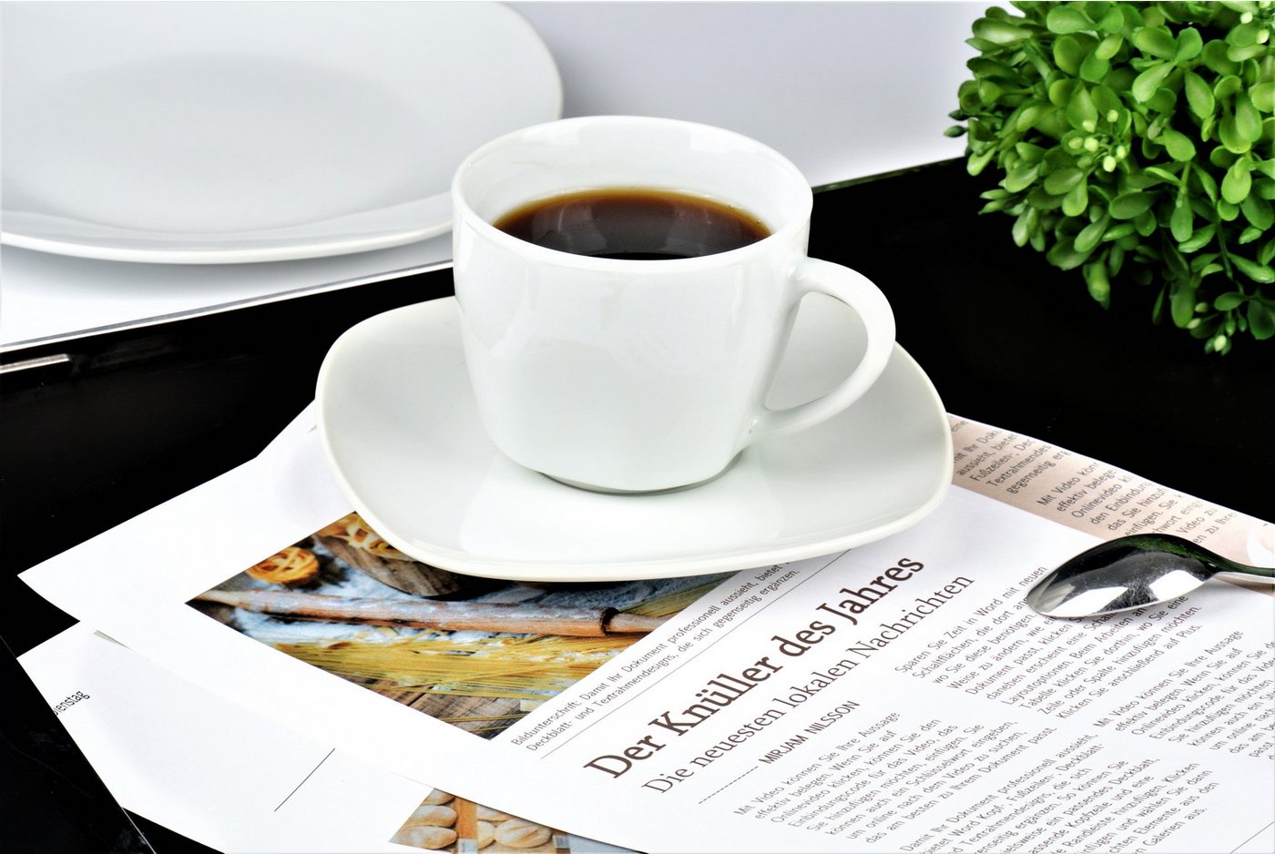 Retsch Arzberg Kaffeeservice Geschirr-Set, Service Fino (18-tlg), 6 Personen, Porzellan, 18 Teile, für 6 Personen – Bild 3 von 5