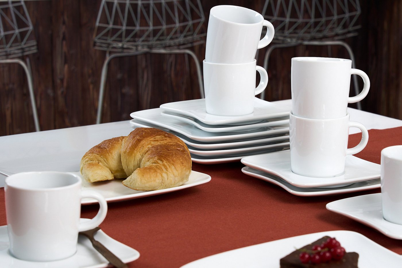 Retsch Arzberg Kaffeeservice Geschirr-Set, Service SANDY (18-tlg), 6 Personen, Porzellan, Porzellan Made in Germany, 18 Teile, für 6 Personen – Bild 3 von 5