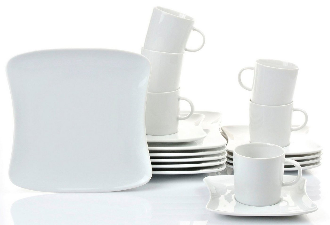Retsch Arzberg Kaffeeservice Geschirr-Set, Service SANDY (18-tlg), 6 Personen, Porzellan, Porzellan Made in Germany, 18 Teile, für 6 Personen – Bild 4 von 5