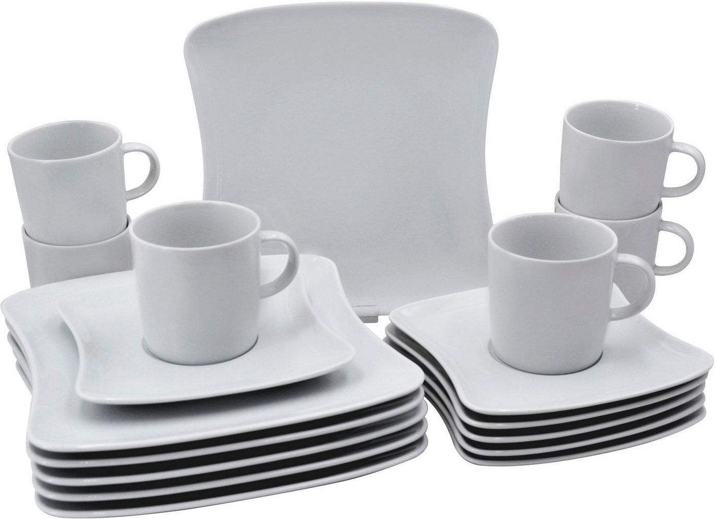 Retsch Arzberg Kaffeeservice Geschirr-Set, Service SANDY (18-tlg), 6 Personen, Porzellan, Porzellan Made in Germany, 18 Teile, für 6 Personen – Bild 5 von 5