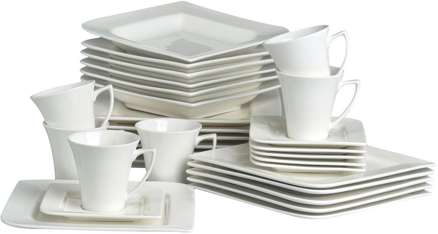 Retsch Arzberg Kombiservice Geschirr-Set, Service Fantastic (30-tlg), 6 Personen, Fine China-Porzellan, 30 Teile, für 6 Personen – Bild 3 von 5