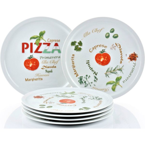 Retsch Arzberg Pizzateller Italia, (6 St), Teller Set, Porzellan