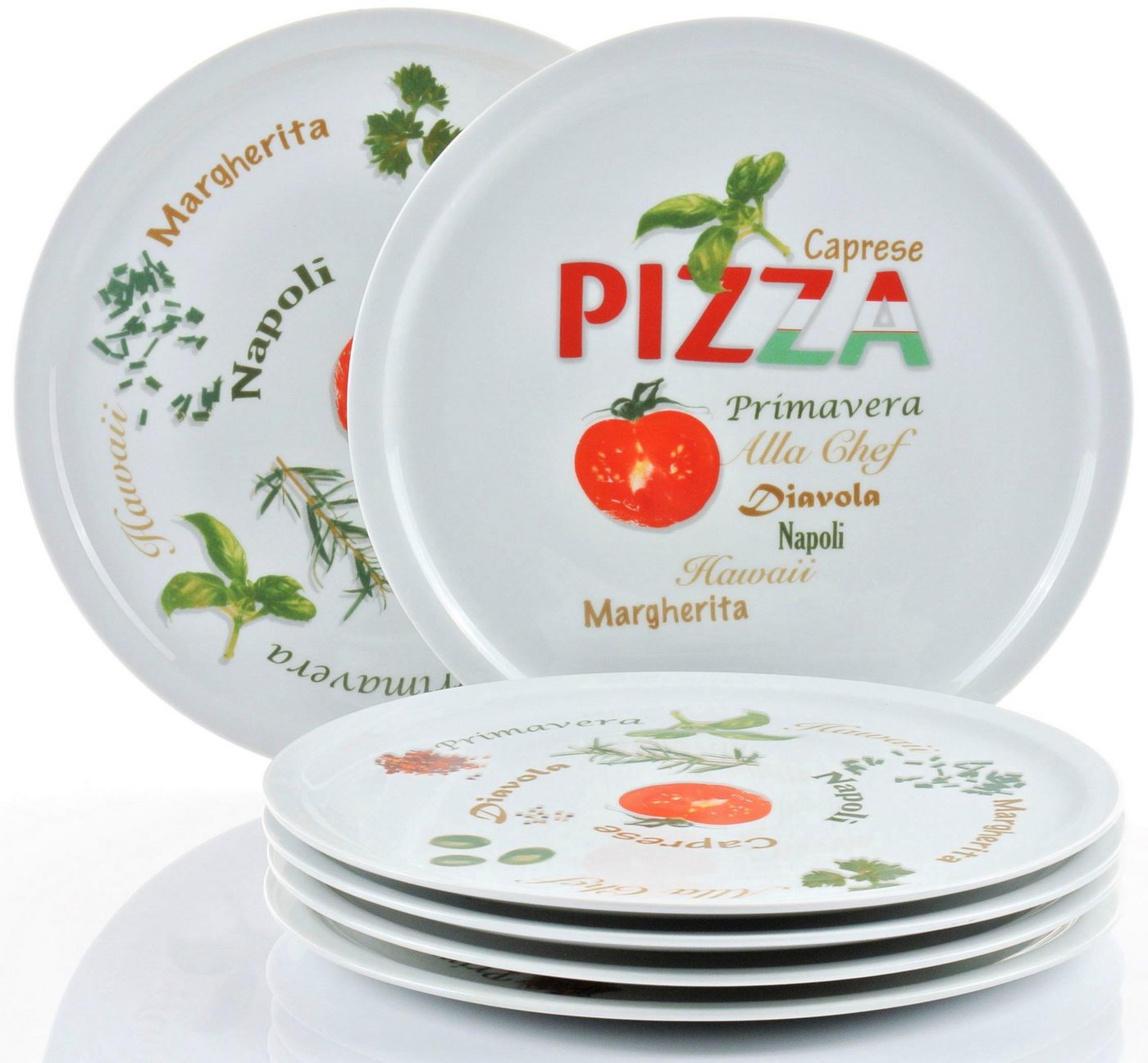 Retsch Arzberg Pizzateller Italia, (6 St), Teller Set, Porzellan – Bild 2 von 5