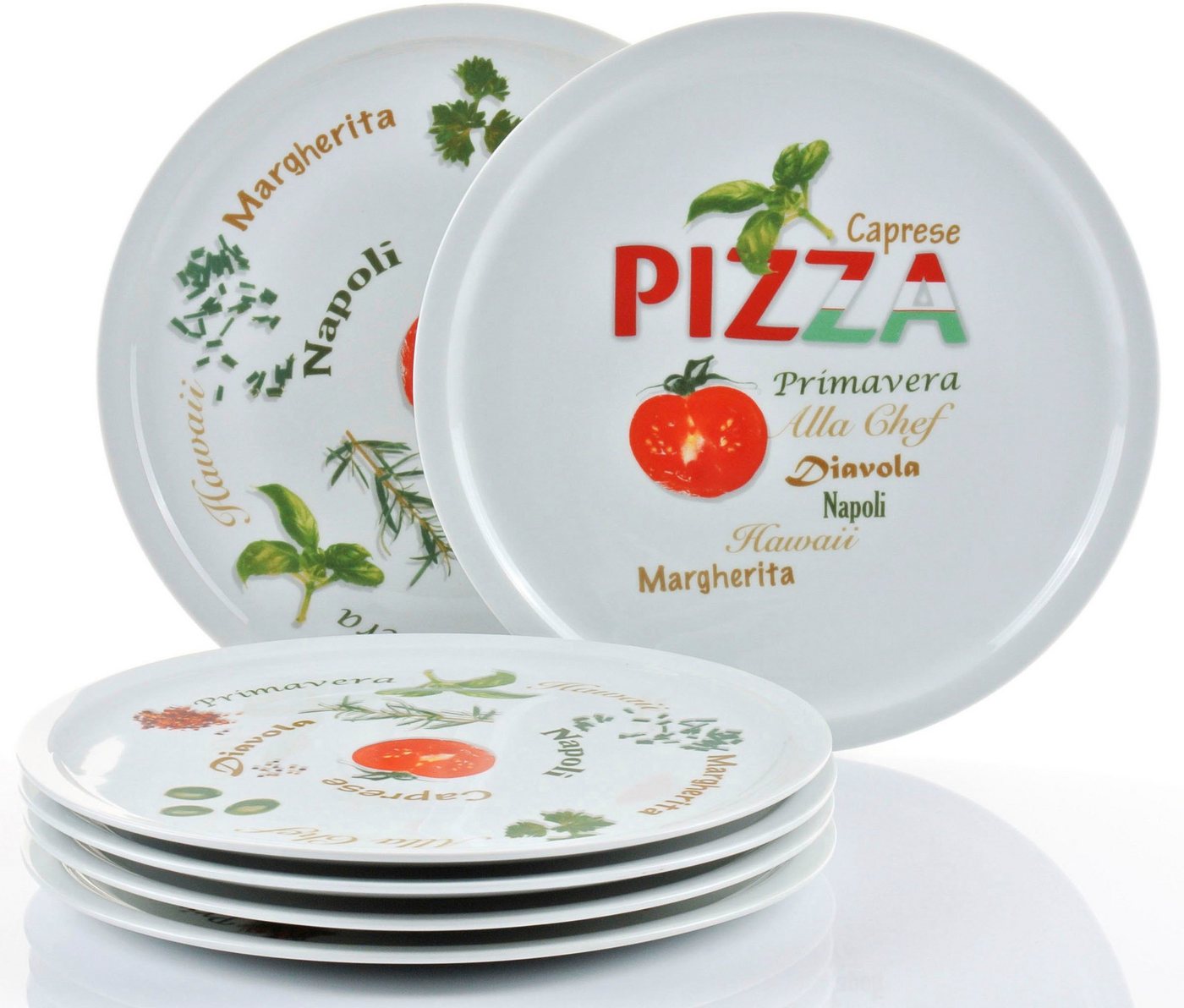 Retsch Arzberg Pizzateller Italia, (6 St), Teller Set, Porzellan – Bild 3 von 5
