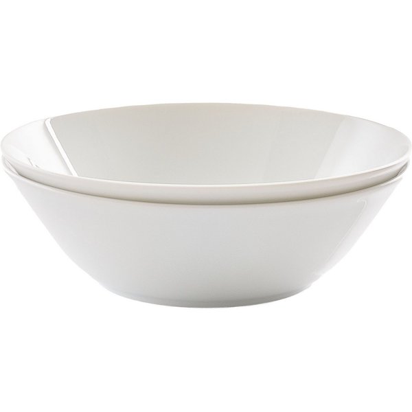 Retsch Arzberg Schale Servierschale HEIKE WEISS 23 cm, Set 2-teilig, rund Porzellan, Porzellan, (Set, 2-tlg), Formschöne Servier- & Beilagenschalen im 2er Pack 