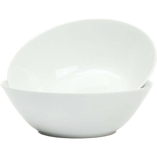 Retsch Arzberg Schale Servierschale HEIKE WEISS 25 cm, Set 2-teilig, rund Porzellan, Porzellan, (Set, 2-tlg), Formschöne Servier- & Beilagenschalen im 2er Pack 