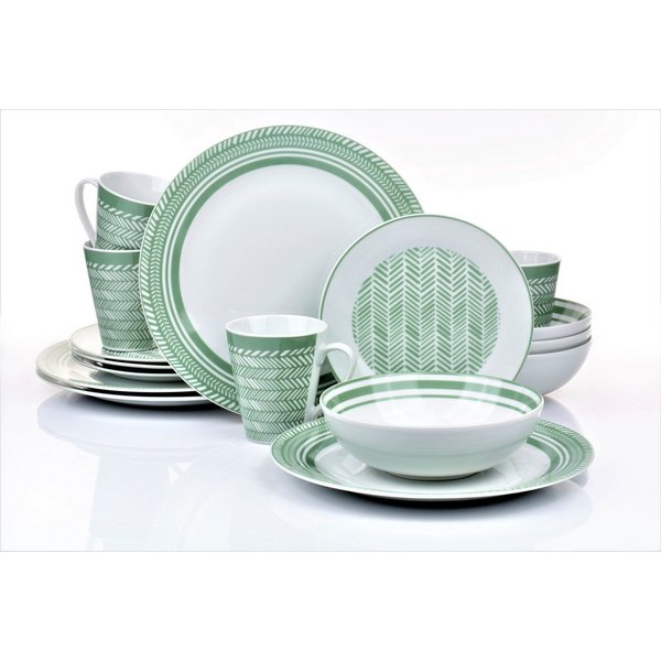Retsch Arzberg Tafelservice Waterside für, 4 Personen, Porzellan, 16-teiliges Tafelservice Vintage Design