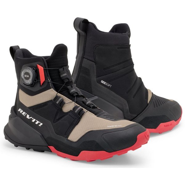 Revit Revit Undercut H2O Motorradschuhe Schwarz / Sand 45 Motorradstiefel (Packung, Antistatische und Öl- und Benzinfeste Sohle) motorradschuhe für herren