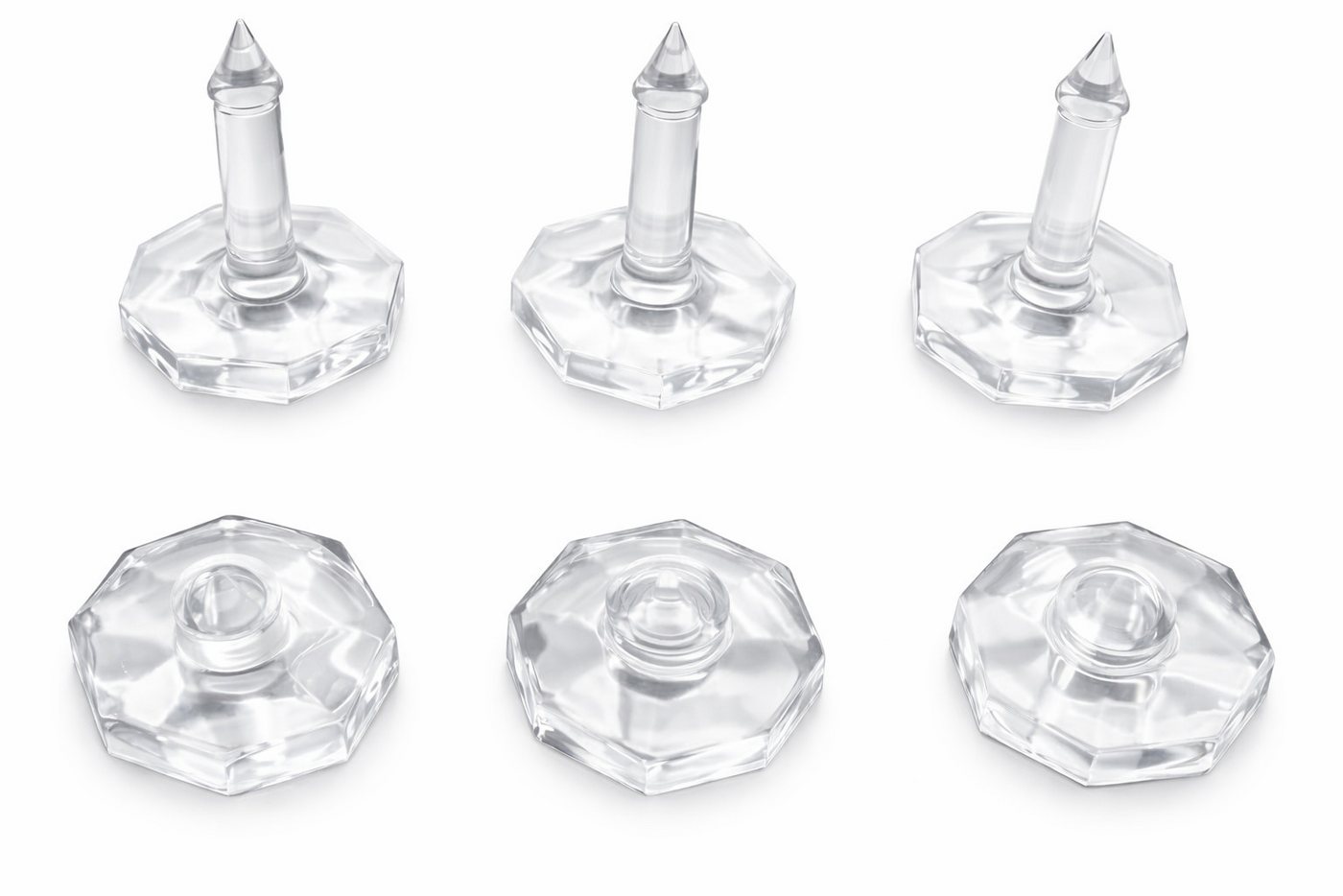 rewagi Gardine Faltenstecker, Gardinenzubehör, Gardinen - transparent, Verkaufseinheit: 50 Stück – Bild 2 von 5