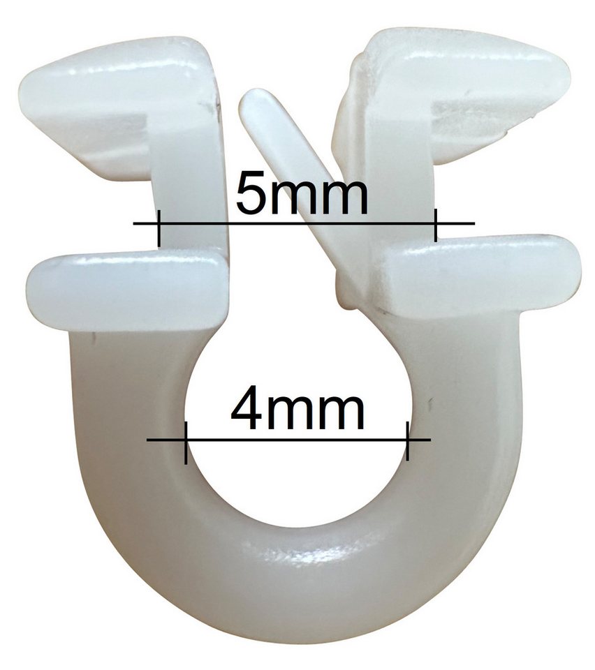 rewagi Gardinengleiter 100 Universal-Gleiter GON. 100 Gardinenhaken Einfach weiß, Gardinenschiene, Gardinenleiste, Gardinen, Vorhänge, (200-St) – Bild 3 von 5