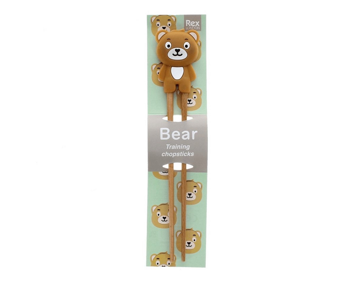 Rex London Essstäbchen Trainingsstäbchen-Set aus Holz mit Silikon-Verbindung für Kinder – Bild 3 von 4