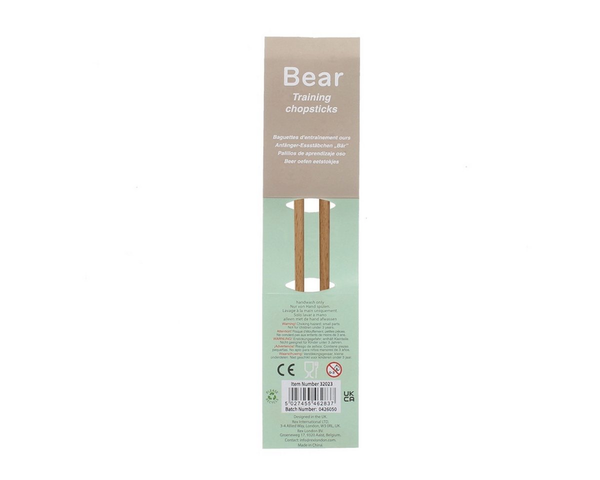 Rex London Essstäbchen Trainingsstäbchen-Set aus Holz mit Silikon-Verbindung für Kinder – Bild 4 von 4
