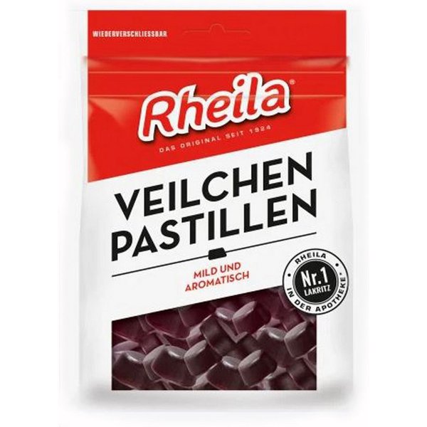 Rheila Süßigkeit, Rheila Veilchen Pastillen Hartlakritz Pastillen Laktosefrei 90