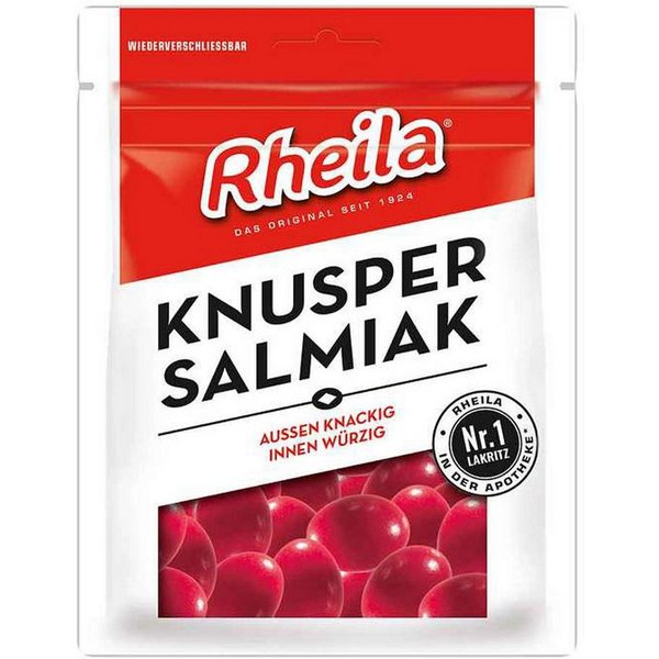 Rheila Süßigkeit, Rheila Knusper Salmiak Dragees mit Lakritzkern Laktosefrei 90g
