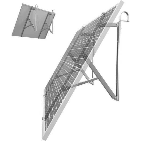 Rhein Beleuchtung Balkonkraftwerk Balkonkraftwerk Halterung, Solarmodul Halterung für Balkon, (Set, 2-St., PV Halterung Flachdach für 2×400–550 W, 30–35 mm), 10