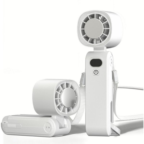 Rhein Beleuchtung Handventilator Handventilator Akku aufladbar, Mini Ventilator klein mit Turbo&Kühlung, 5 Windstufen, 13.000 U/min, bürstenloser Motor