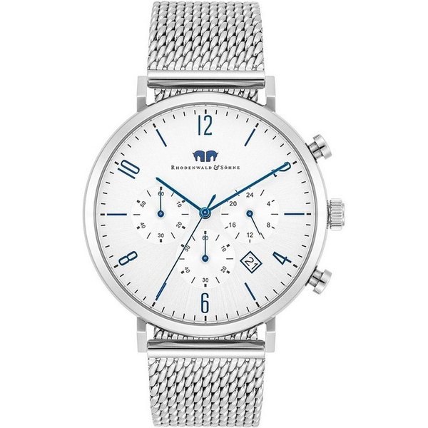 Rhodenwald & Söhne Chronograph Arakon silber Arakon, mit Edelstahl-Armband