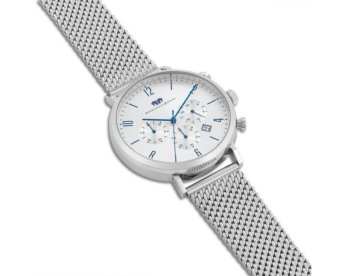Rhodenwald & Söhne Chronograph Arakon silber Arakon, mit Edelstahl-Armband – Bild 5 von 5