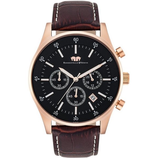 Rhodenwald & Söhne Chronograph Goodwill dunkelbraun Goodwill, aus Edelstahl