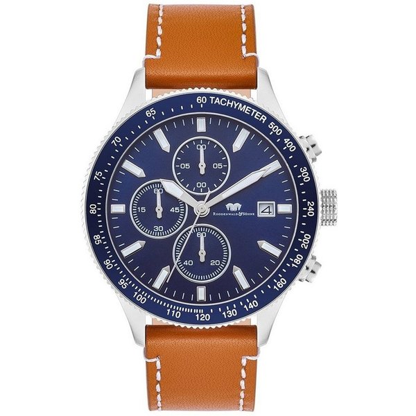 Rhodenwald & Söhne Chronograph Karthago II silber Karthago II, mit Echtleder-Armband