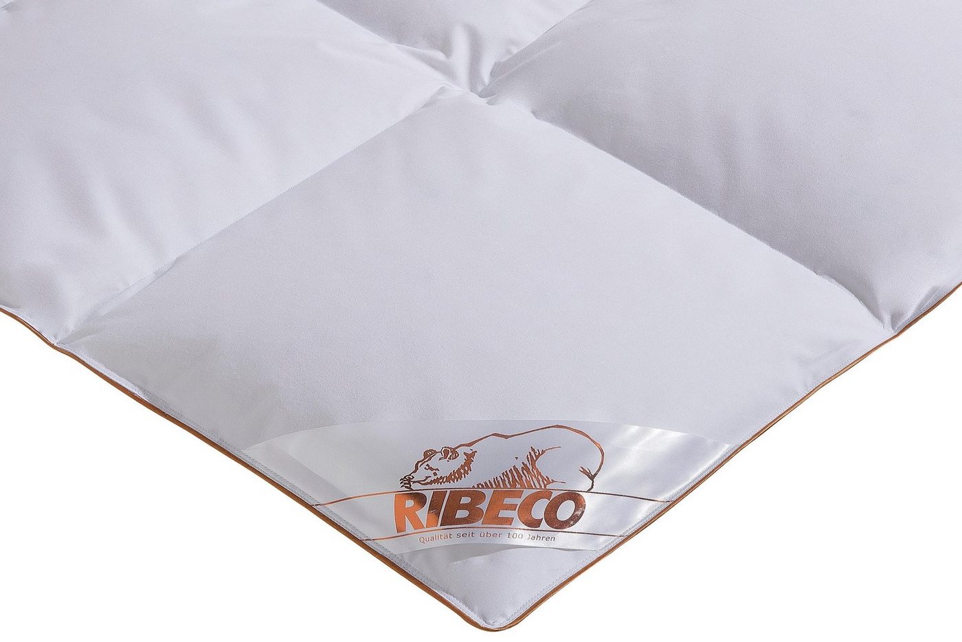 RIBECO Daunenbettdecke Ella, Füllung: 90% Daunen & 10% Federn, Bezug: 100% Baumwolle, Daunendecke zum Top-Preis – Bild 4 von 5