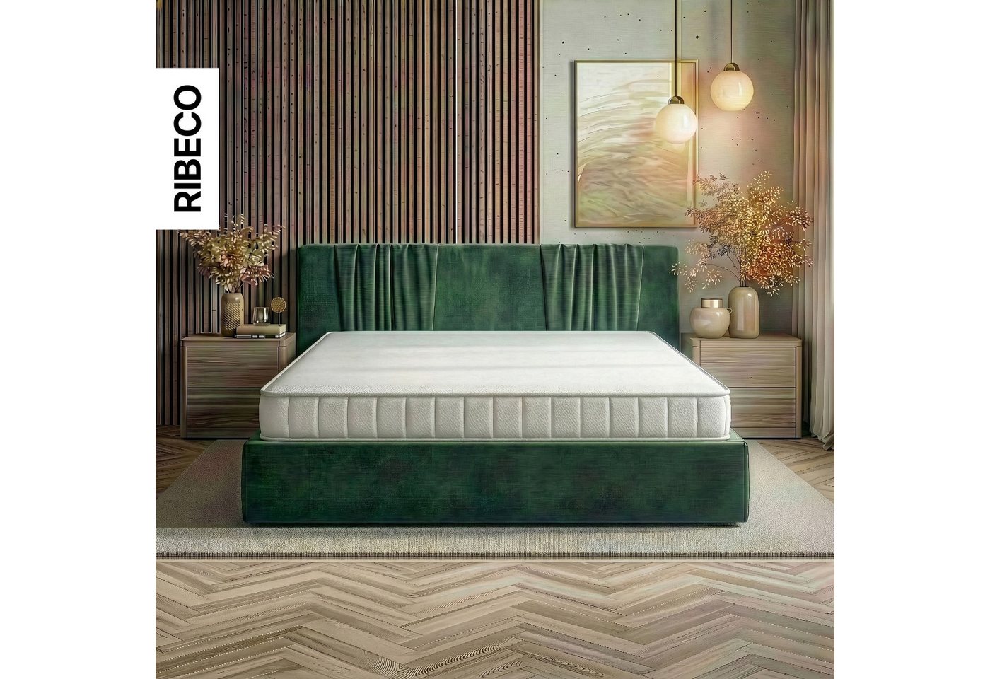 Komfortschaummatratze Omega, Wendematratze, 90x200, 140x200 cm und weitere Größen, RIBECO, 18 cm hoch, Wendematratze 2-in-1 Härtegrade mittelfest und fest – Bild 2 von 5