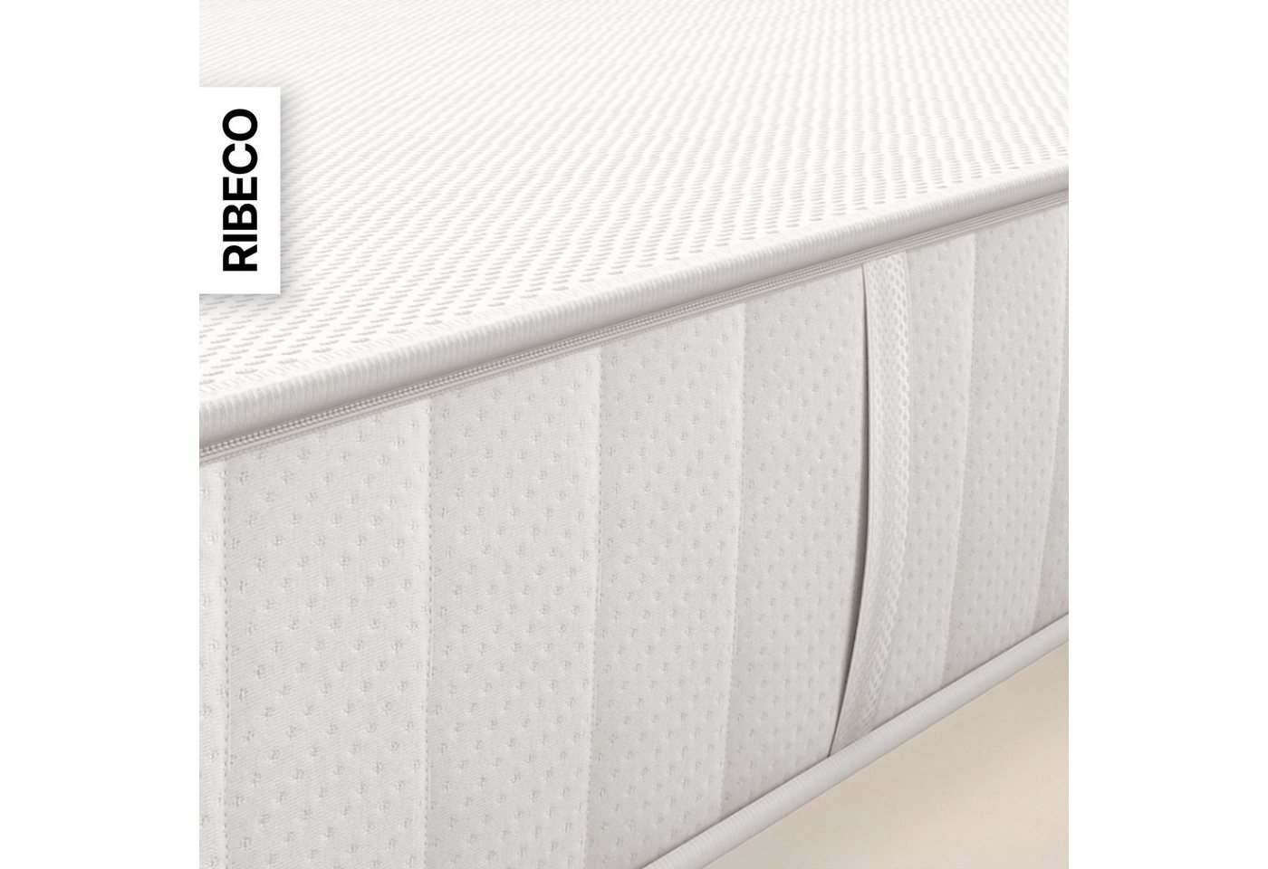 Komfortschaummatratze Omega, Wendematratze, 90x200, 140x200 cm und weitere Größen, RIBECO, 18 cm hoch, Wendematratze 2-in-1 Härtegrade mittelfest und fest – Bild 3 von 5