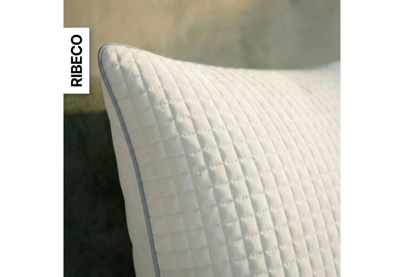 RIBECO Kopfkissen Olaf, 40x80 & 80x80 cm erhältlich, Füllung: Polyester, Bezug: Baumwolle & Polyester, mit kühlender Sommer- und weicher Winterseite! – Bild 3 von 5