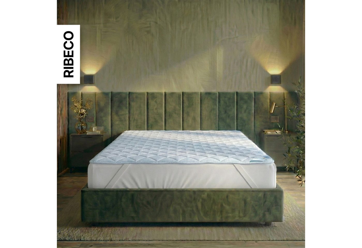 Matratzenauflage Top Cool, Auflage 90x200 cm, 120x200 cm, 180x200 cm, wendbar RIBECO, Matratzenschoner, mit über 1.400 positiven Kundenbewertungen! – Bild 2 von 5