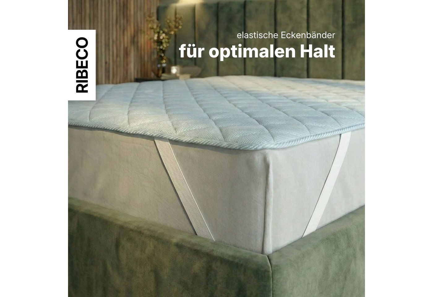 Matratzenauflage Top Cool, Auflage 90x200 cm, 120x200 cm, 180x200 cm, wendbar RIBECO, Matratzenschoner, mit über 1.400 positiven Kundenbewertungen! – Bild 5 von 5