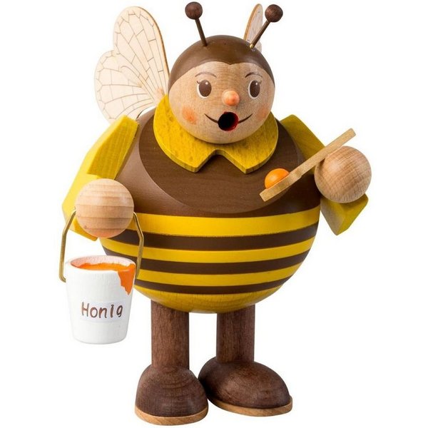 Richard Glaesser Räuchermännchen Rauchfigur Insekt: Biene, Marienkäfer, Kartoffelkäfer, Höhe: 15 cm, Holzkunst original Erzgebirge