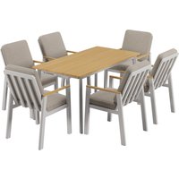 RICHLY Gartenmöbel Dining Set »Perugia«, inkl Polster (6-Sitzer, Warmweiß)