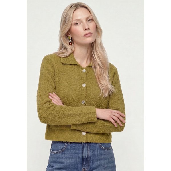 RICHROYAL Cardigan mit Wolle, Regular fit in Boucle-Optik