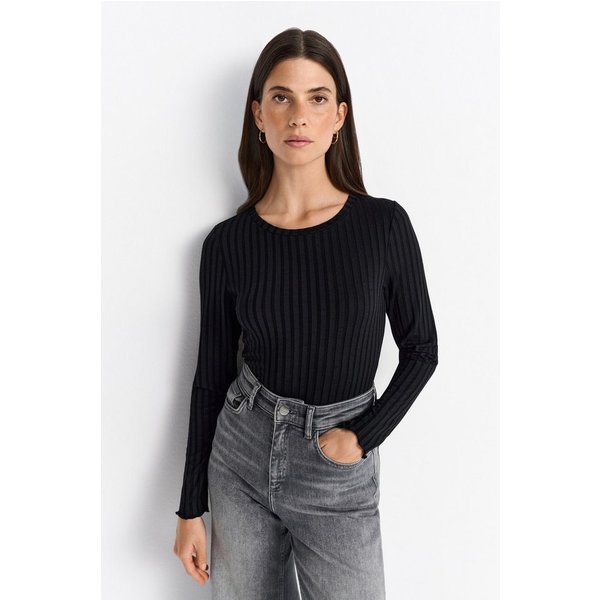 RICHROYAL Longsleeve perfekt zum drunterziehen, mit Rollkante am Ausschnitt