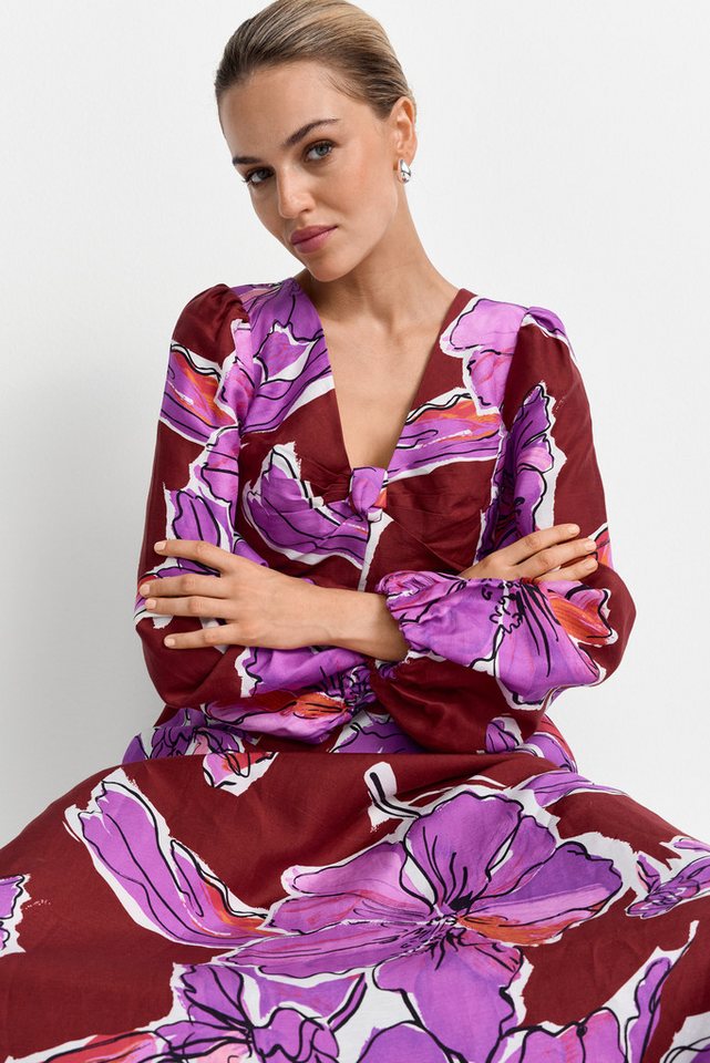 RICHROYAL Maxikleid aus Leinen-Mix, Allover Blumenprint – Bild 4 von 5
